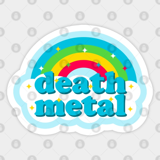 Death Metal Cute Rainbow Sticker by machmigo